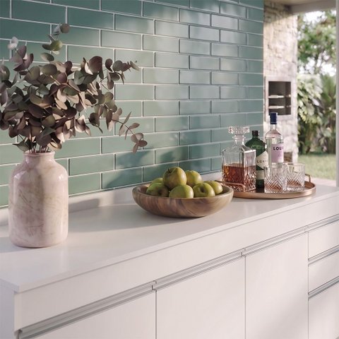 Tampo para Balcão de Cozinha 180cm MDP Branco - Lumil Lumil Móveis 0080