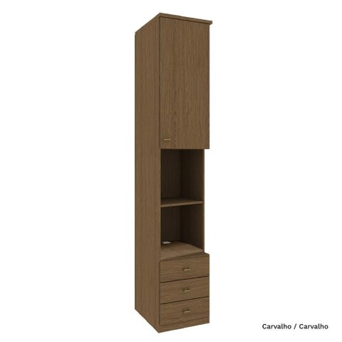 Modulado Lateral 01 Porta 03 Gaveta 234cm Altura Setiba - Carvalho