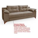 Ver imagem 4 de Conjunto Sofá Ibiza 2 e 3 L Veludo Fixo Almofadado Premium Avelã