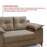 Conjunto Sofá Ibiza 2 e 3 L Veludo Fixo Almofadado Premium Avelã - 6