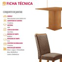 Ver imagem 7 de Mesa Jantar Loren Lira 4 Lugares Quadrada MDF 90cm Café Moderna