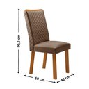 Ver imagem 3 de Mesa Jantar Loren Lira 4 Lugares Quadrada MDF 90cm Café Moderna
