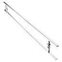 Ver imagem 1 de Puxador Inox Para Porta De Correr Vidro Madeira 160 cm M.S