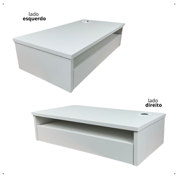 Mesa de Cabeceira Suspensa Prateleira para Computador e Note Base Monitor Moderno 60x15x30cm - 4