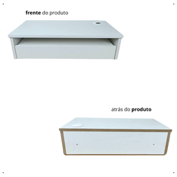Mesa de Cabeceira Suspensa Prateleira para Computador e Note Base Monitor Moderno 60x15x30cm - 5