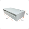 Mesa de Cabeceira Suspensa Prateleira para Computador e Note Base Monitor Moderno 60x15x30cm - 2