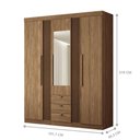 Ver imagem 3 de Guarda Roupa 4 Portas Espelho Amazonas 4.4 Jatoba