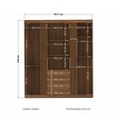 Ver imagem 4 de Guarda Roupa 4 Portas Espelho Amazonas 4.4 Jatoba