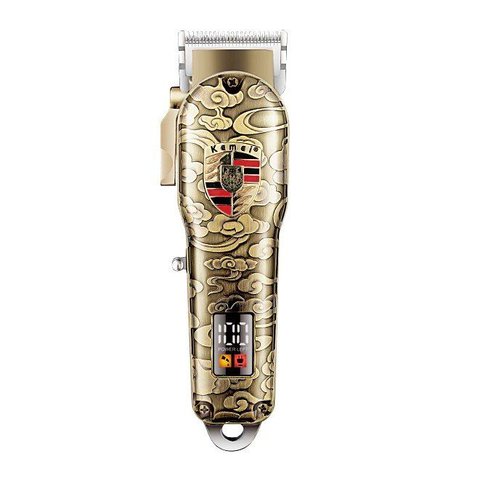 Máquina de Cortar Cabelo Profissional Display LCD Kemei Km 2130