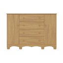 Ver imagem 3 de Cômoda Infantil 125cm 2 Portas e 4 Gavetas Dengo Multimóveis Mp4440 Madeirado Madeirado