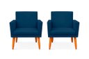 Ver imagem 1 de Kit 2 Poltrona Cadeira para Sala Confortável e Minimalista Paris em Suede