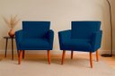 Ver imagem 2 de Kit 2 Poltrona Cadeira para Sala Confortável e Minimalista Paris em Suede