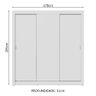 Guarda-roupa Casal 3 Portas de Correr Branco Sublime Madesa - 4