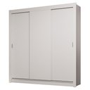 Ver imagem 3 de Guarda-roupa Casal 3 Portas de Correr Branco Sublime Madesa