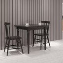 Ver imagem 3 de Mesa de Jantar Údine 4 Lugares Quadrada MDF Ébano Piratini Móveis