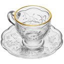 Ver imagem 1 de Conjunto 12 Xícaras com Píres Cristal 80ml New Butterfly Fio