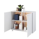 Ver imagem 3 de Balcão Multiuso Lavanderia 90x76,5cm 2 Portas e Rodízios Branco BS62