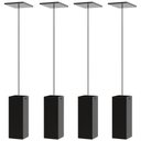 Ver imagem 1 de Kit 4 Pendentes Luminária Quadrado Industrial Preto F.elg