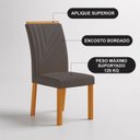 Ver imagem 7 de Conjunto Sala de Jantar Mesa Amanda 4 Cadeiras 120cm Miami Yescasa Marrom/Cinamomo/Chumbo