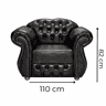 Poltrona Chesterfield Merlô Via Encanto Courano Cinza - 3
