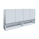 Ver imagem 1 de Armário Aéreo 0139 120 Cm 4 Portas 2 Nichos Branco para Área de Serviço Cld