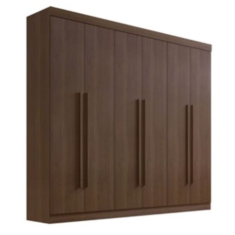 Guarda-Roupa Monte Carlo Larg. 2.32m Castanho 6 Portas 6 Gavetas - D Doro