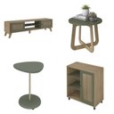 Ver imagem 5 de Conjunto 4 Peças Mesa de Apoio e Mesa de Centro e Buffet e Rack Charlotte