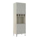 Ver imagem 1 de Paneleiro Luciane 70cm Nicho Microondas 4 Portas e 1 Nicho Lis