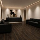 Ver imagem 1 de Piso Vinílico em Manta PVC 0,7mm Antiderrapante 4m² Imita Madeira Fosco Cacau