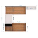 Ver imagem 3 de Cozinha Suspensa Mel 180cm com Balcão Preto/Branco e Tampo MDP - Poquema