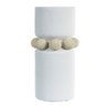 Vaso Decorativo Ceramica (branco Bege) 39,2cm 15d - 2
