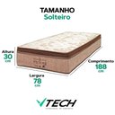 Ver imagem 3 de Colchão Solteiro Mola Victory Molas Ensacadas Euro Pillow 78x188x30 Vtech