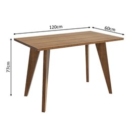 Mesa Madesa Retangular para Escritório com Tampo de Madeira 5319 - 3