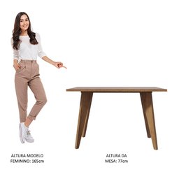 Mesa Madesa Retangular para Escritório com Tampo de Madeira 5319 - 4