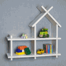 Prateleira Nicho Casinha 47cm- Decoração Infantil De Parede:Branco - 1