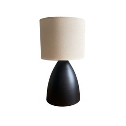 Abajur de Mesa Bojudo Preto com Cúpula Bege Decoração Cama, Quarto, Sala, Escritório, Leitura, Casa - 4