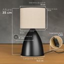 Ver imagem 3 de Abajur Luminaria de Mesa Clássico Moderno Elegante Bojudo Decoração Casa Sala Quarto Escritório