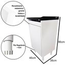 Ver imagem 2 de Gabinete Balcão De Lavanderia 46cm Tanque Plástico 22 Litros Tanque: Preto