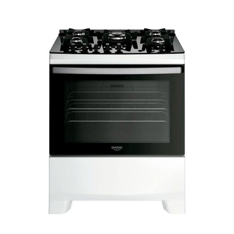 Fogão Dako Supreme Glass 5 Bocas com Mesa de Vidro e Tripla Chama