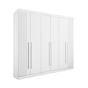 Ver imagem 2 de Guarda Roupa Casal Ripado 6 Portas 6 Gavetas da Vinci Branco 100% Mdf - D' Doro