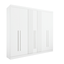 Ver imagem 1 de Guarda Roupa Casal Ripado 6 Portas 6 Gavetas da Vinci Branco 100% Mdf - D' Doro