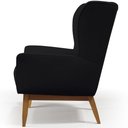Ver imagem 6 de Kit Poltrona Decorativa Milena D02 com Puff Viseo Veludo Preto B-300 - Lyam Decor