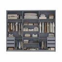 Ver imagem 3 de Guarda Roupa Veneto MDF 274,5x230cm 3 Portas 6 Gavetas Cinza 1000