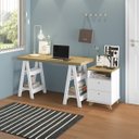Ver imagem 1 de Conjunto Escritório Home: Escrivaninha 6056 + Gaveteiro 6134