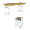Ver imagem 2 de Conjunto Escritório Home: Escrivaninha 6056 + Gaveteiro 6134