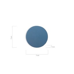 Gancho Bola de Parede 7cm Azul Fosco - 3