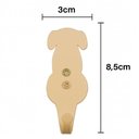 Ver imagem 3 de Kit 6 Penduradores Aço Gancho de Parede 8cm Cachorro Dourado Luft Masutti
