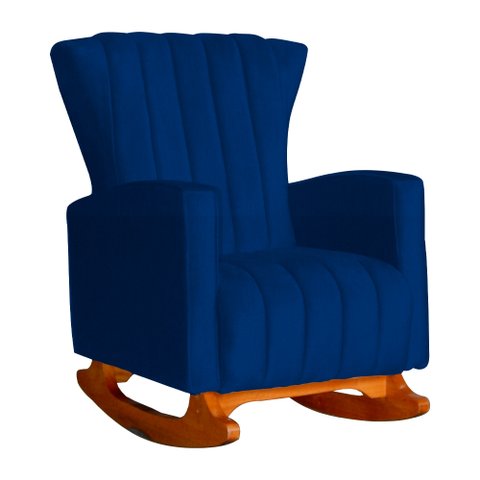 Poltrona Decorativa Melinda Balanço Vovo Suede Marinho - Fm