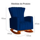 Ver imagem 5 de Poltrona Decorativa Melinda Balanço Vovo Suede Marinho - Fm