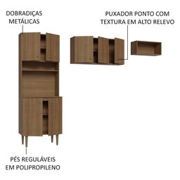 Armário de Cozinha Compacta Quiosque 235cm Rustic Gourmet Madesa 01 - 5